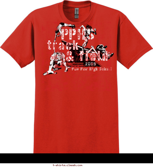 Paw Paw High School 2009 & field PPHS track T-shirt Design 