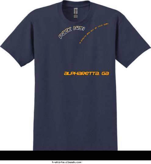 CUB SCOUTS ARE OUT OF THIS WORLD PACK 1491 Alpharetta, GA T-shirt Design 