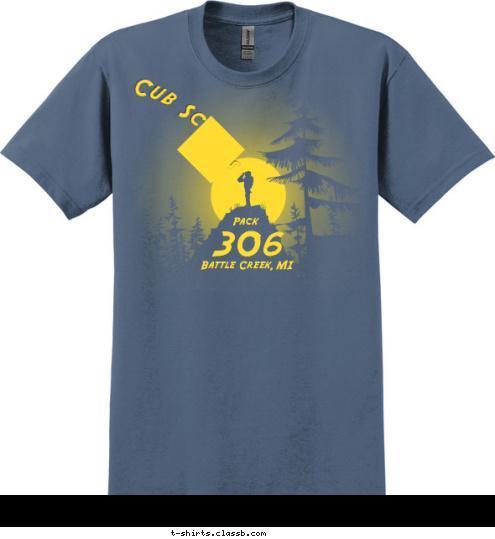 Battle Creek, MI 306
 Pack Cub Scouts T-shirt Design 