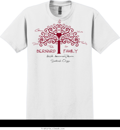 2
0
0
9 Family BERNARD 50th Anniversary Reunion
SeaKrest, Oregon Values Family Love Faith Share Grow Life T-shirt Design 