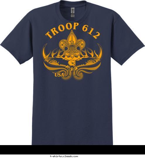 TROOP 612
 USA T-shirt Design 