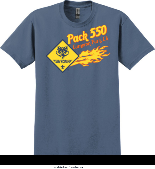 Cameron Park, CA Pack 550 T-shirt Design 