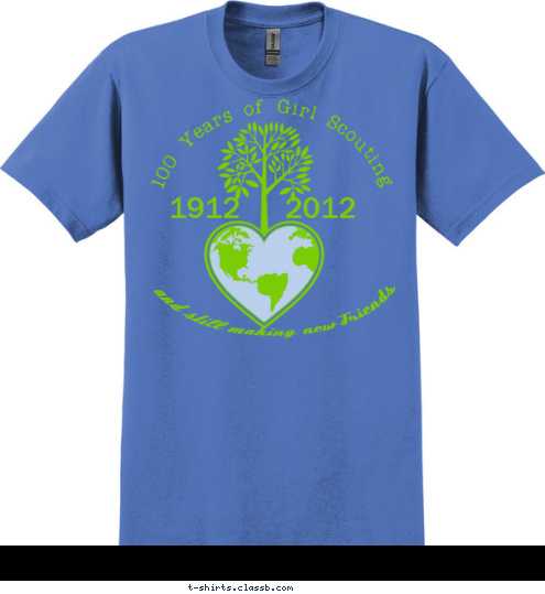 Custom T-shirt Design Blue 100th Anniversary