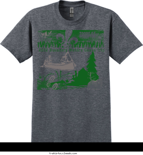 New Text Troop 94 2012 Boundary Waters Canoe Trip T-shirt Design 