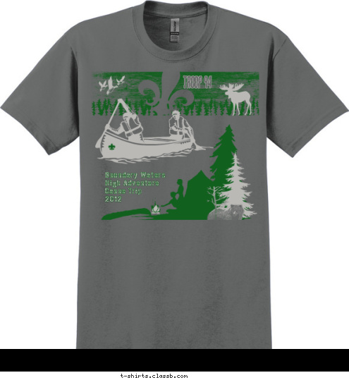 Troop 94 Boundary Waters
High Adventure
Canoe Trip
2012 T-shirt Design 