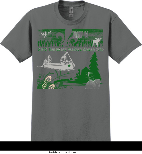 Troop 94 2012 Boundary Waters Canoe Trip T-shirt Design 