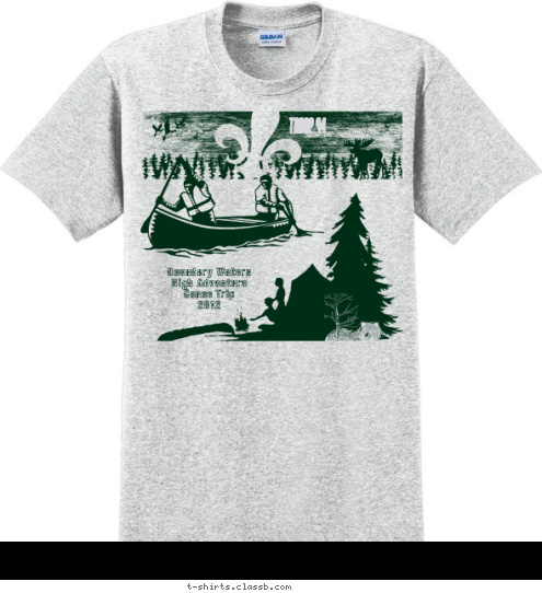 Troop 94 Boundary Waters
High Adventure
Canoe Trip
2012 T-shirt Design 1 color boundary water