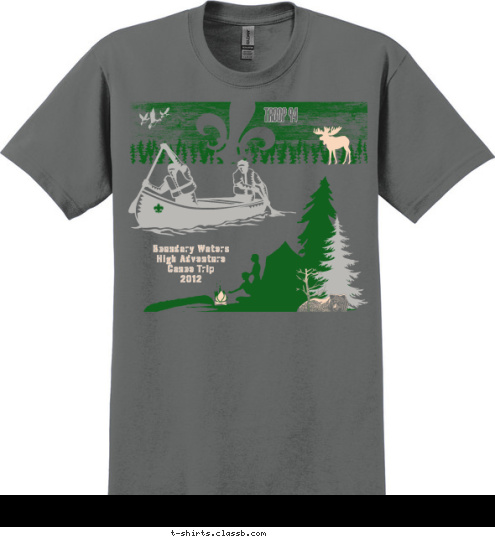 Troop 94 Boundary Waters
High Adventure
Canoe Trip
2012 T-shirt Design 