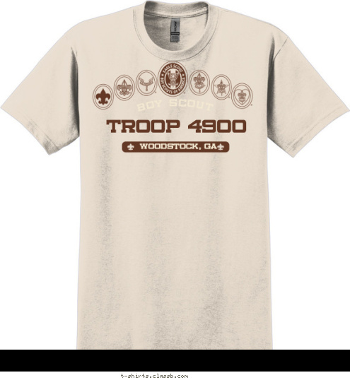 BOY SCOUT Woodstock, GA TROOP 4900 T-shirt Design 