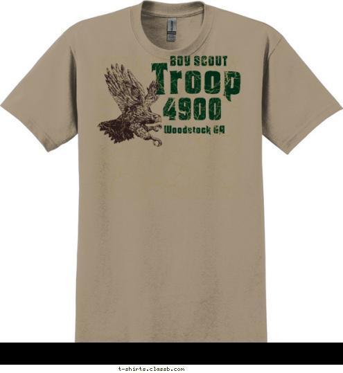 Woodstock GA 4900 BOY SCOUT Troop T-shirt Design 