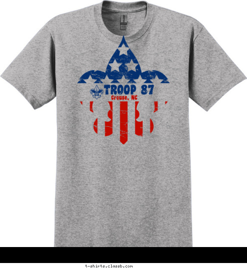 Crouse, NC TROOP 87 T-shirt Design 