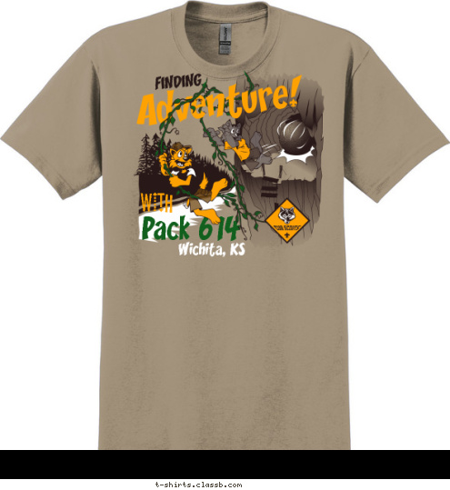 WITH FINDING Pack 614 Wichita, KS T-shirt Design 