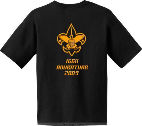 2009 Adventure High Ankeny,Ia,USA 73 TROOP T-shirt Design Class b3