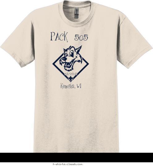 505 CUB SCOUTS Kenosha, WI PACK   505 T-shirt Design 