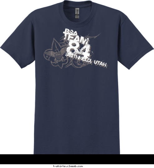 SMITHFIELD, UTAH 84 TEAM BSA T-shirt Design 