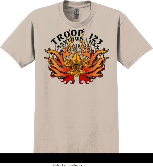 ANYTOWN, USA TROOP 123 T-shirt Design 