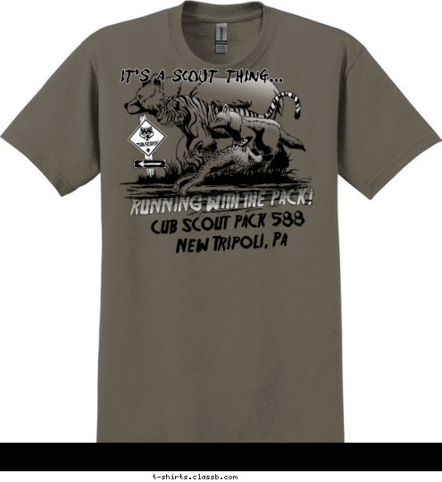 New Text You wouldn't understand! It's a scout thing... RUNNING WITH THE PACK! CUB SCOUT  PACK  588 New Tripoli, Pa T-shirt Design 