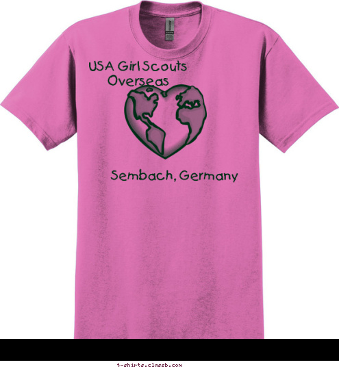 Discover!
Connect!
Take Action! Sembach, Germany USA Girl Scouts Overseas T-shirt Design 