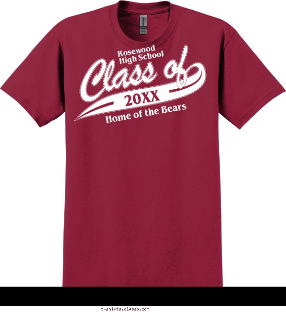 Class of Script with Tail T-shirt Design