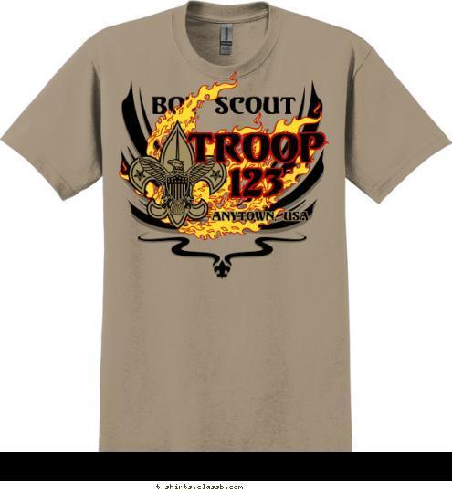 Anytown, USA TROOP
123 Boy Scout T-shirt Design 