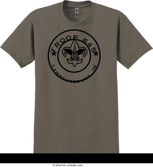 Lawrenceburg, IN TROOP 645 T-shirt Design 