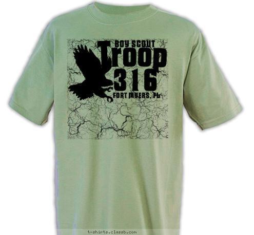 FORT MYERS, FL 316 BOY SCOUT Troop T-shirt Design 