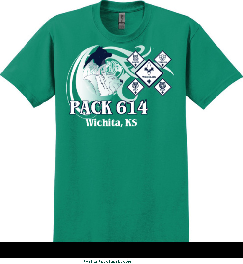 Wichita, KS PACK 614 T-shirt Design 