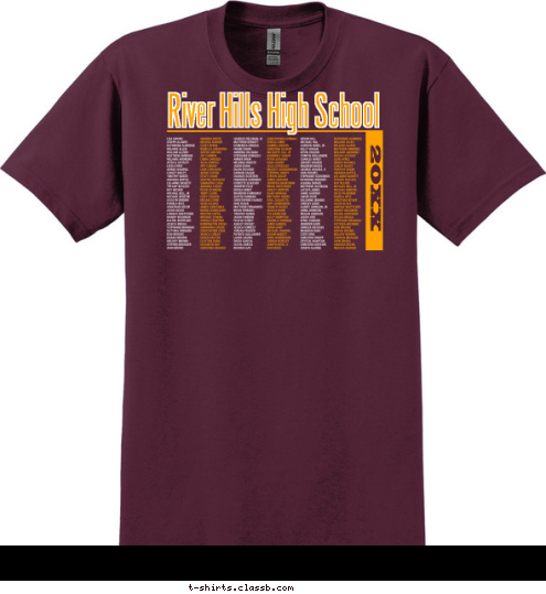 River Hills High School 2012 River Hills High School T-shirt Design SP125