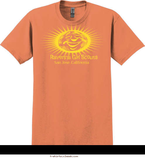 New Text venna Service Un 5 R 9 R Ravenna Girl Scouts Ravenna Service Unit MISSION Summer FUN San Jose, California
 T-shirt Design 