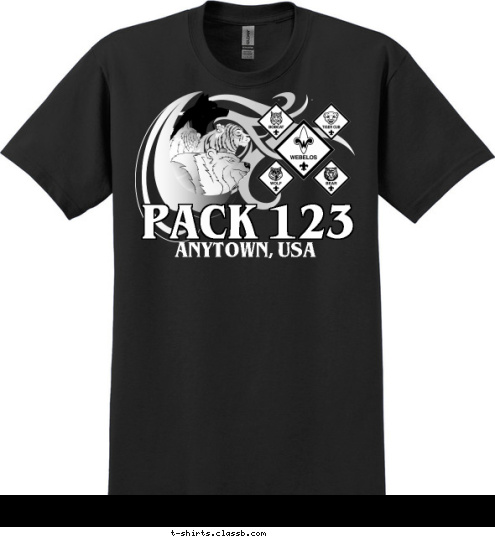 ANYTOWN, USA PACK 123 T-shirt Design 