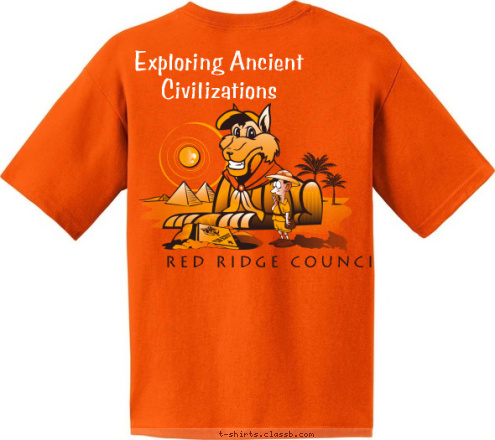 RED RIDGE COUNCIL Pack 657 2012 Exploring Ancient Civilizations GOSHEN SCOUT RESERVATION T-shirt Design 