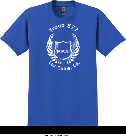 BSA Troop 577 Los Gatos, CA. Troop 577 BSA T-shirt Design 