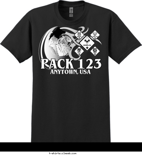 ANYTOWN, USA PACK 123 T-shirt Design 