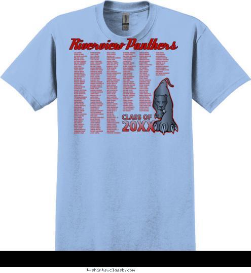 Riverview Panthers 2012 CLASS OF Riverview Panthers T-shirt Design SP128