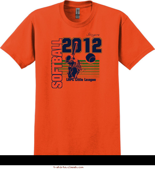 LHPC Little League Stingers 2012 SOFTBALL T-shirt Design 