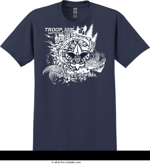 TROOP 123 ANYTOWN, USA Boy Scouts of America T-shirt Design 