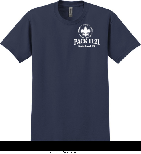 Sugar Land, TX PACK 1121 T-shirt Design 