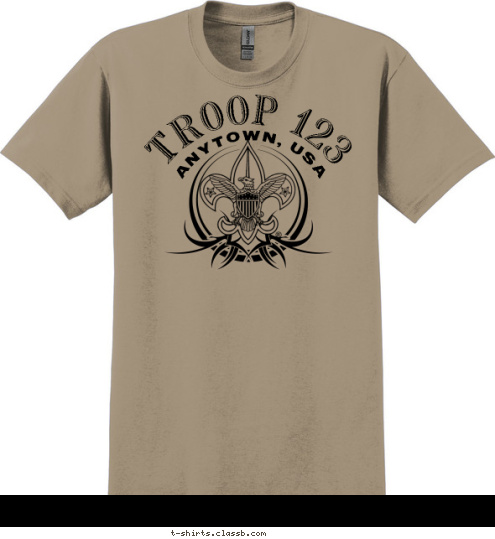 TROOP 123 ANYTOWN, USA T-shirt Design 