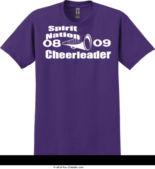 Cheerleader 09 08 Spirit Nation T-shirt Design 