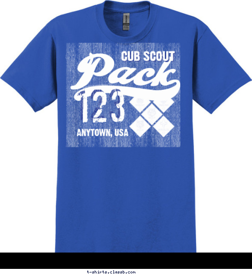 123 ANYTOWN, USA CUB SCOUT T-shirt Design 