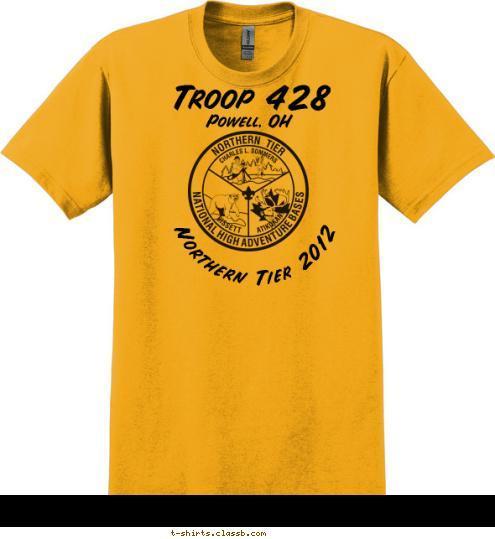 Troop 428
 Powell, OH Northern Tier 2012  T-shirt Design T428_NT_Logo2