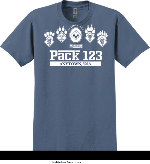 DO YOUR BEST ANYTOWN, USA Pack 123 T-shirt Design 