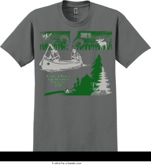 Troop 94 Boundary Waters
High Adventure
Canoe Trip
2012 T-shirt Design 