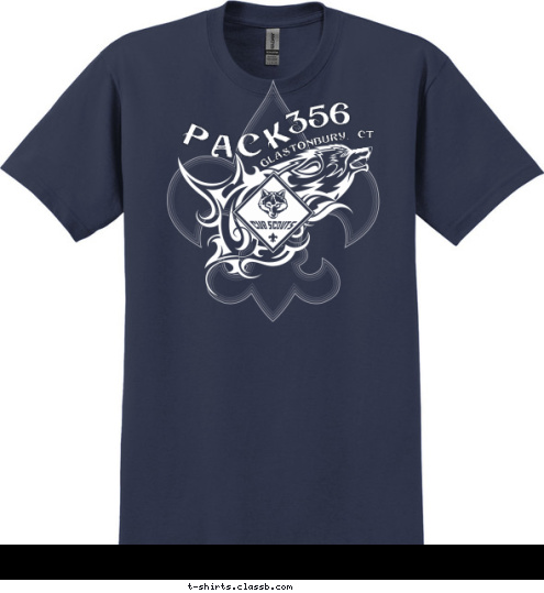 Glastonbury, CT  356 PACK T-shirt Design 