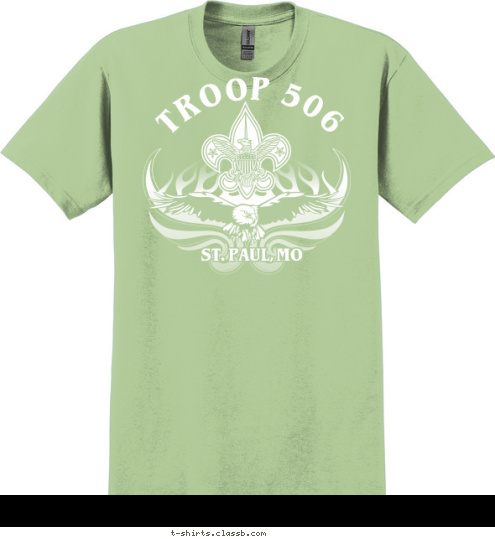 TROOP 506 ST. PAUL, MO T-shirt Design 