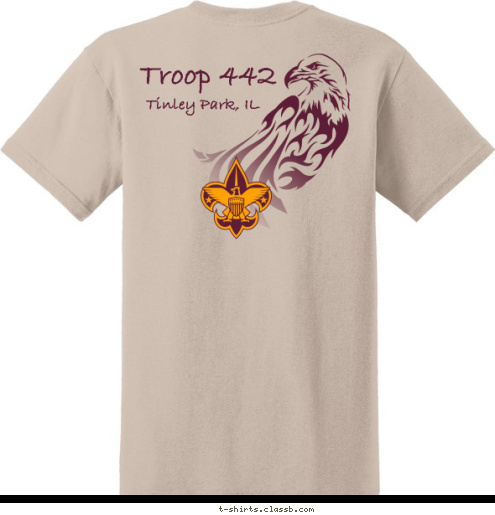 Tinley Park, IL Troop 442
 Tinley Park, IL Troop 442 T-shirt Design 