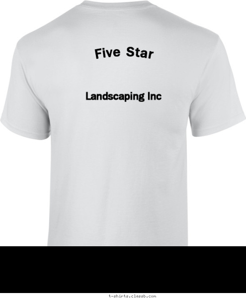 Landscaping Inc Five Star Your text here! T-shirt Design 