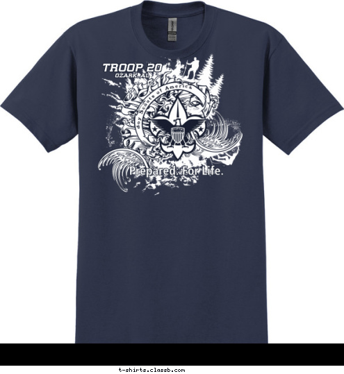 TROOP 20 OZARK, AL Boy Scouts of America T-shirt Design 