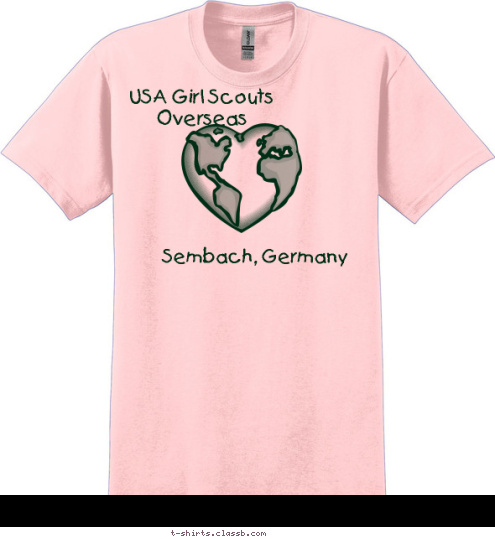 Discover!
Connect!
Take Action! Sembach, Germany USA Girl Scouts Overseas T-shirt Design 