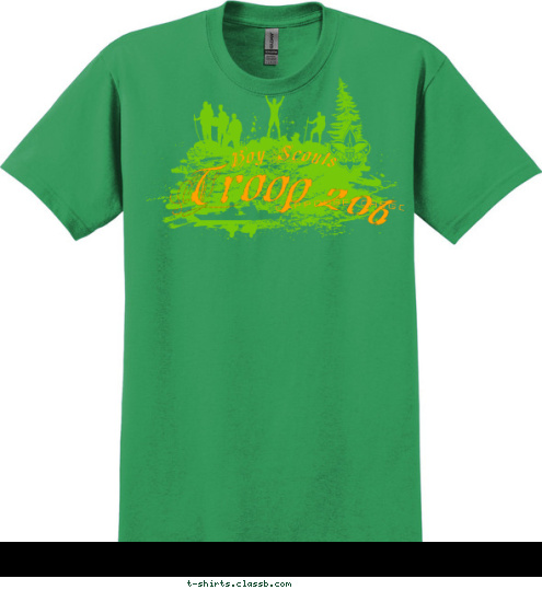 SCAPPOOSE, OREGON Troop 206 Boy Scouts T-shirt Design 